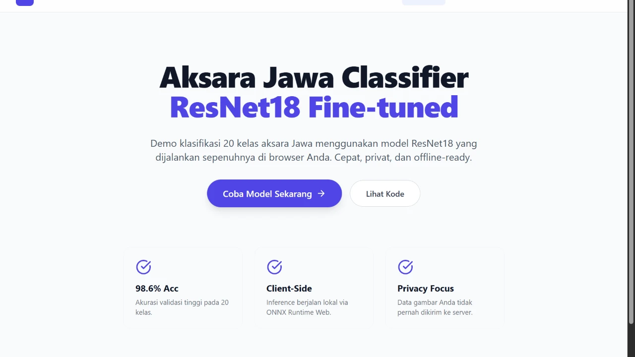 Aksara Jawa Classifier