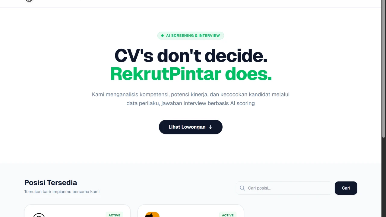 RekrutPintar.id - AI-Powered Recruitment & Screening Platform